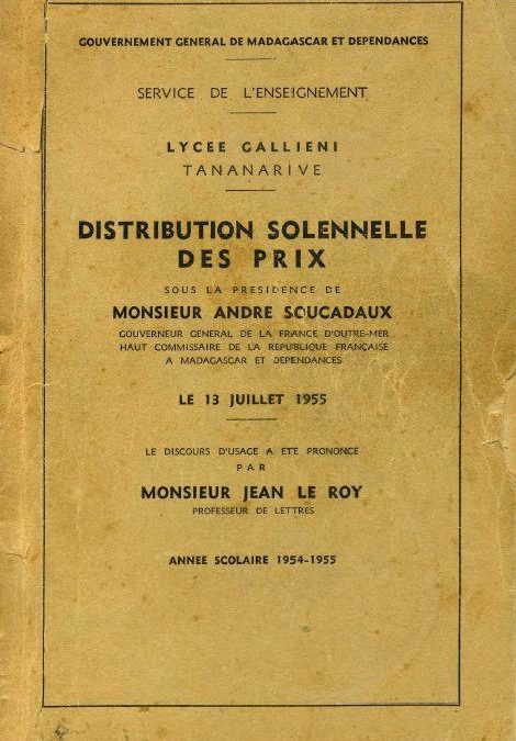 Distribution des prix-1955-envoyé par René Villeneuve