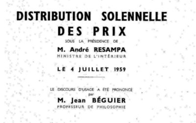 Distribution des prix 1958- envoyé par Alain Peyrot